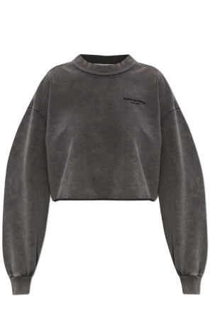 【希少デザイン】alexander wang 18AW ロゴスウェット Alexander Wang ロゴ スウェットシャツ | ブラック | FARFETCH JP